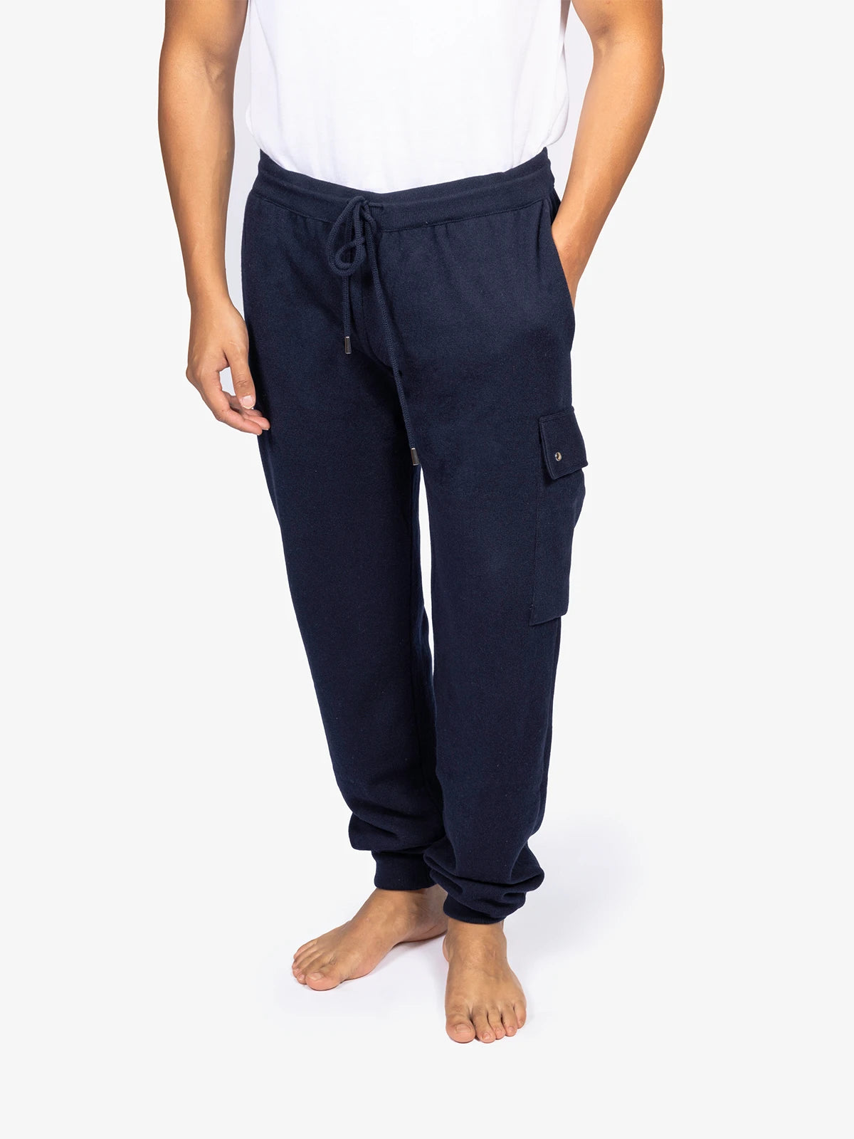 Pantaloni jogging in 100% Cashmere Blu | SVEVO