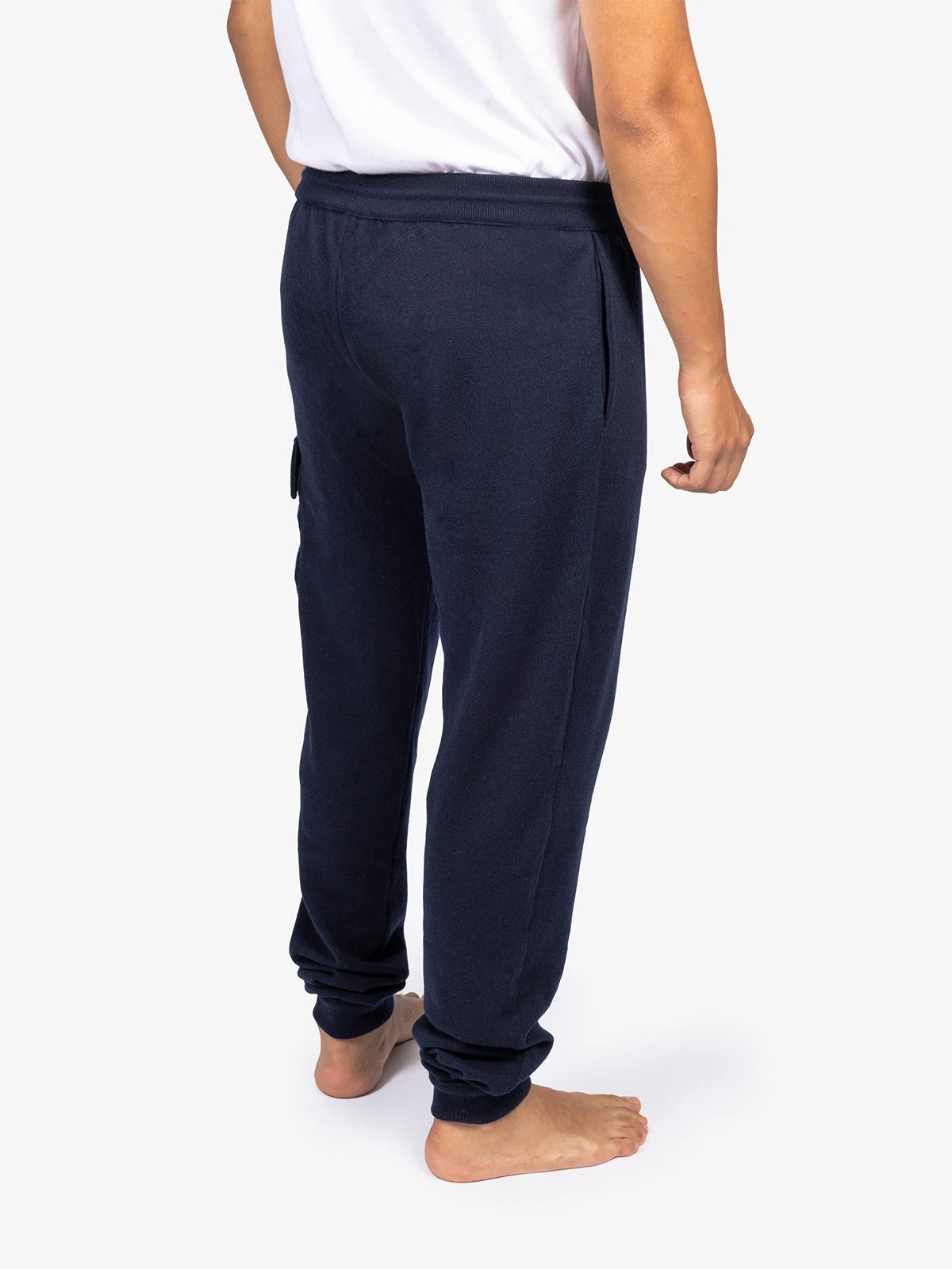 Pantaloni jogging in 100% Cashmere Blu | SVEVO