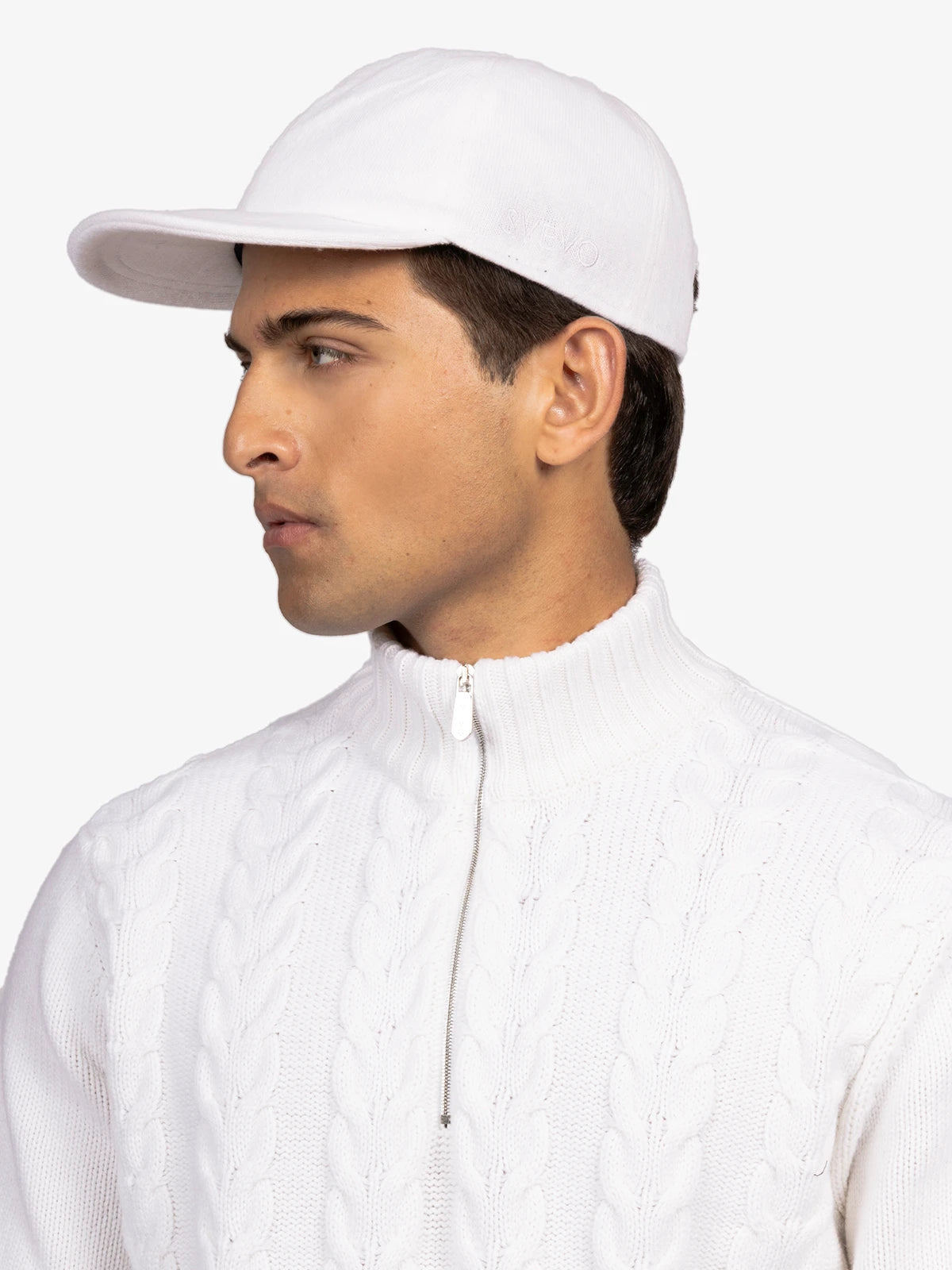 Cappello da baseball in 100% Cashmere Bianco | SVEVO