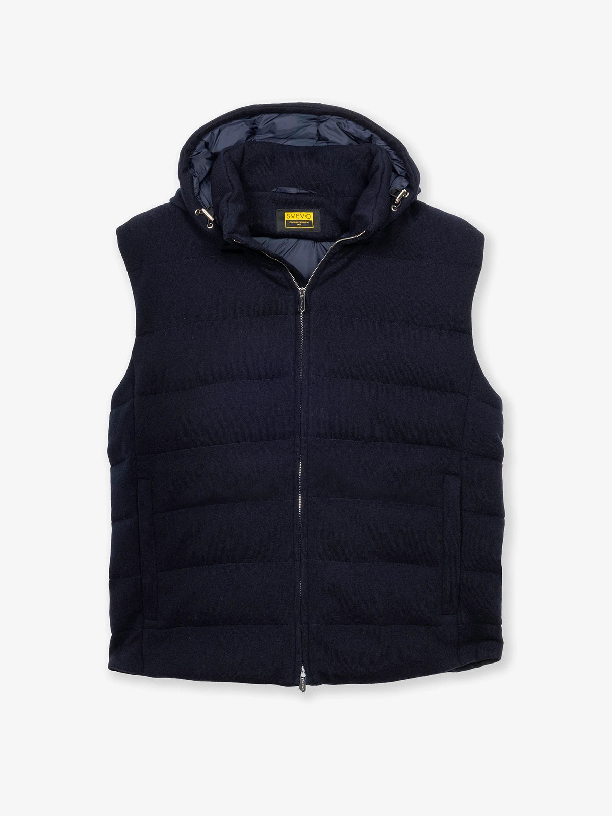 Giubbotto senza maniche in 100% Cashmere blu | SVEVO