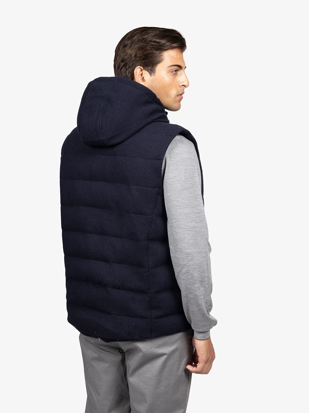 Giubbotto senza maniche in 100% Cashmere blu | SVEVO