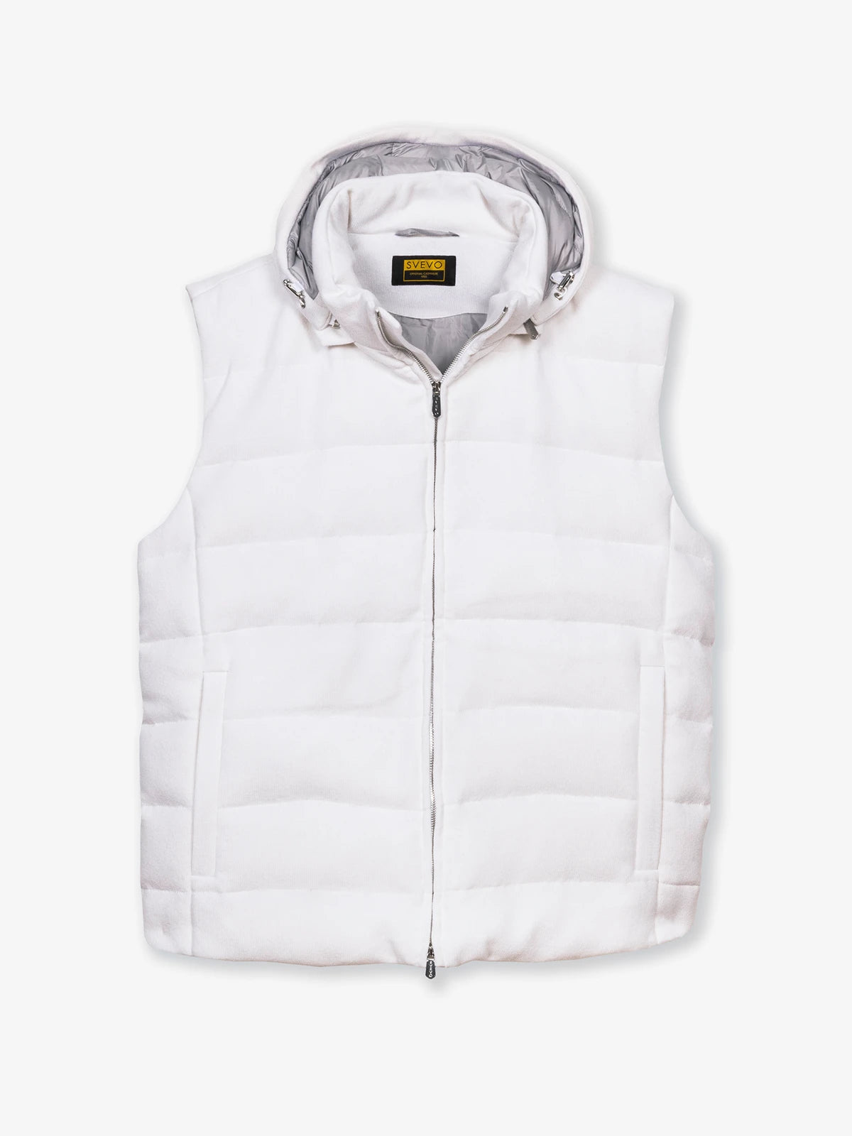 Giubbotto senza maniche in 100% Cashmere bianco | SVEVO