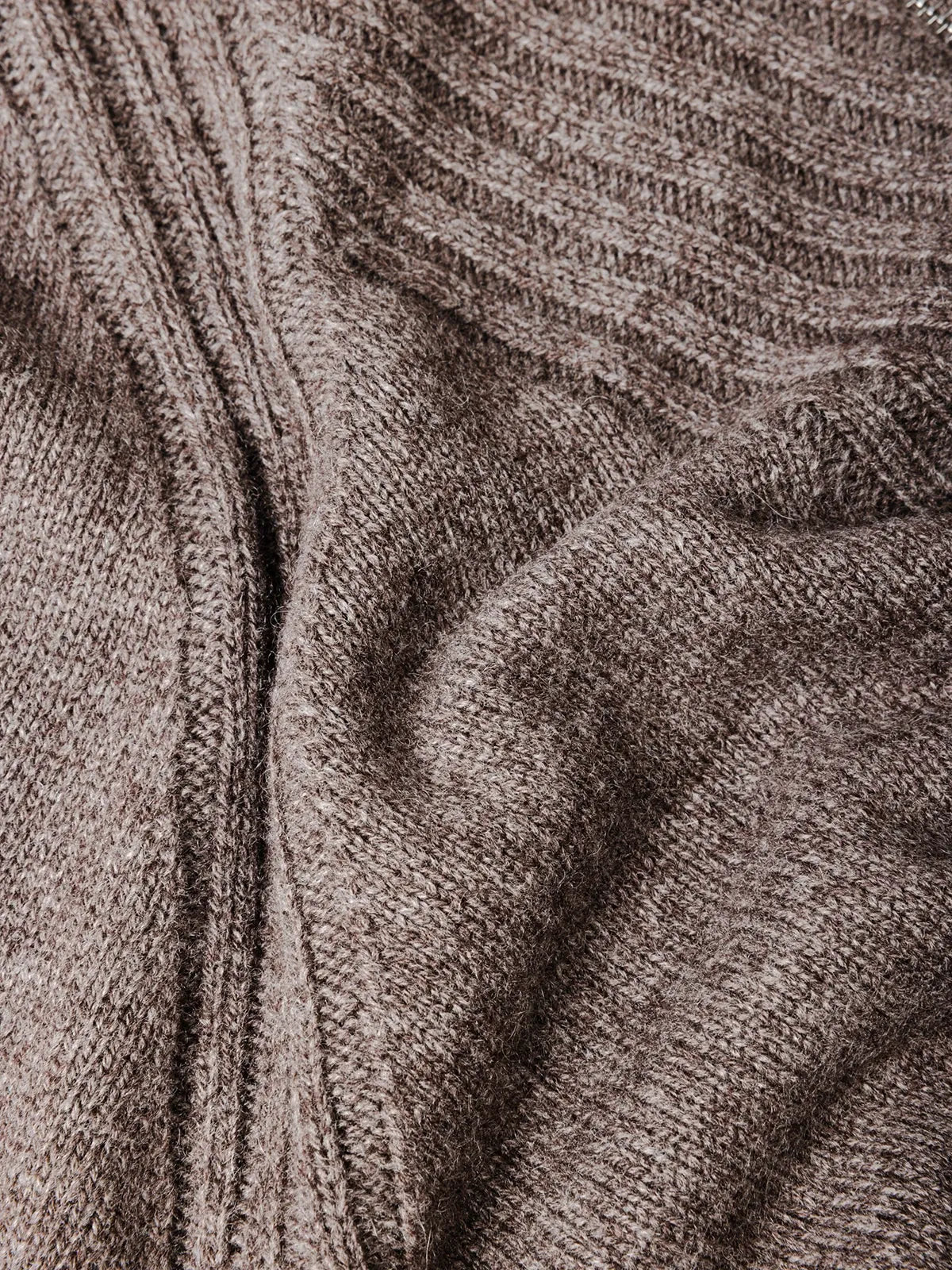 Giubbotto con zip reglan in 100% Cashmere marrone | SVEVO