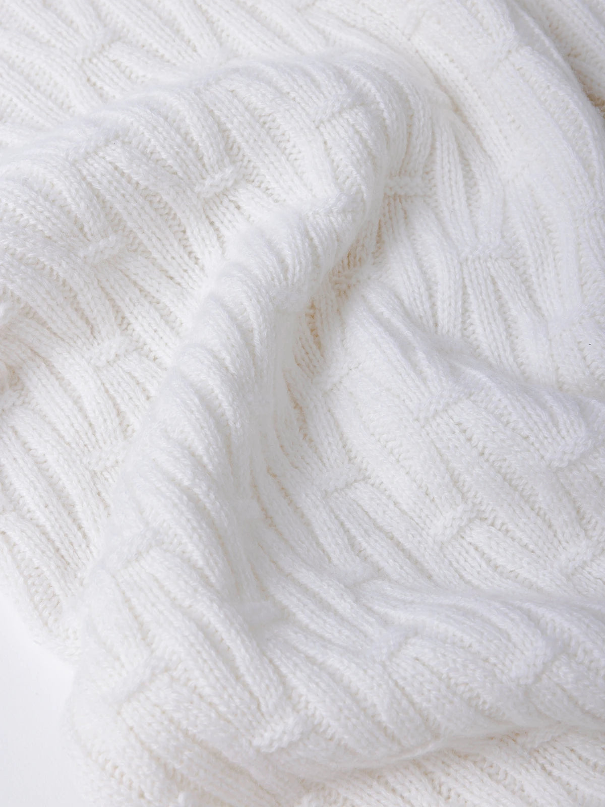 Giubbotto con zip punto fantasia in 100% Cashmere bianco | SVEVO