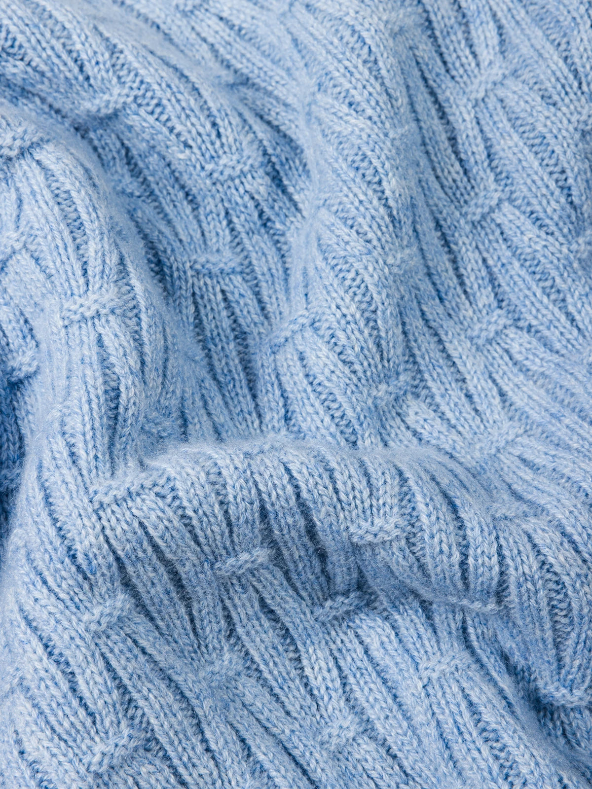 Giubbotto con zip punto fantasia in 100% Cashmere celeste | SVEVO