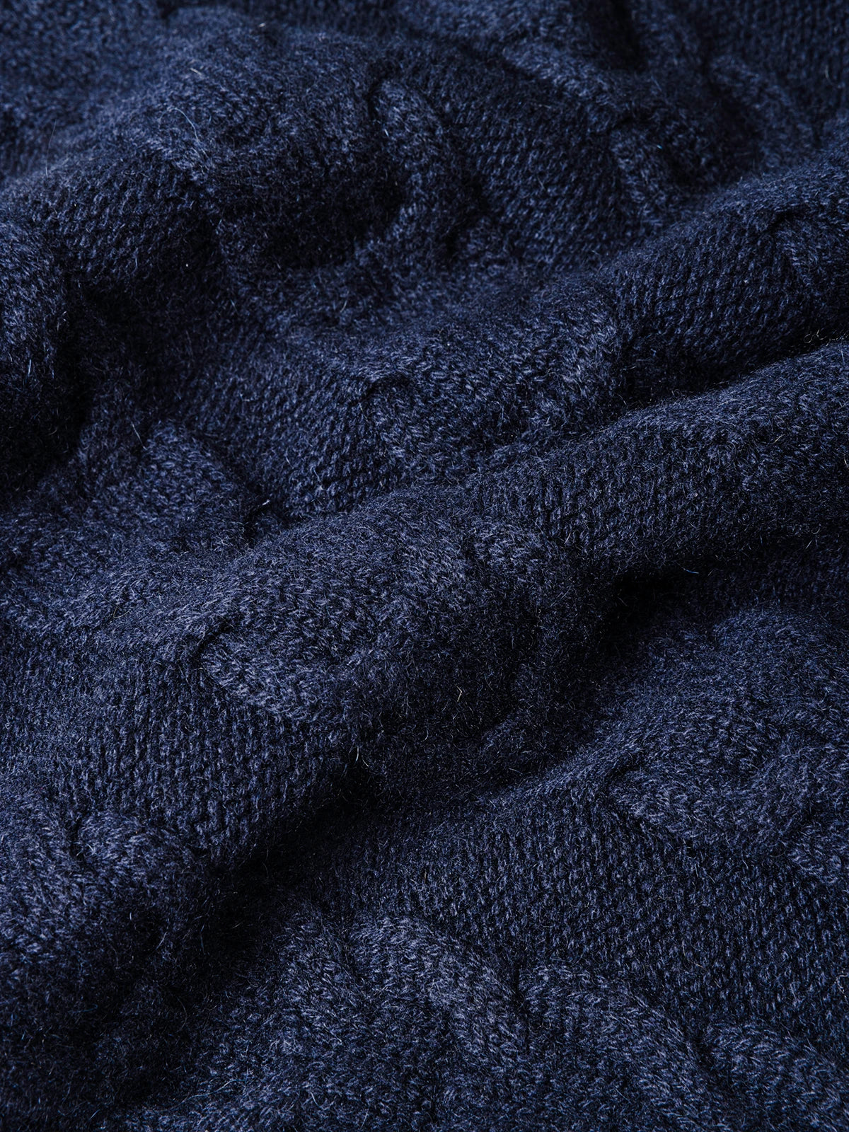 Lupetto con zip in 100% Cashmere blu | SVEVO