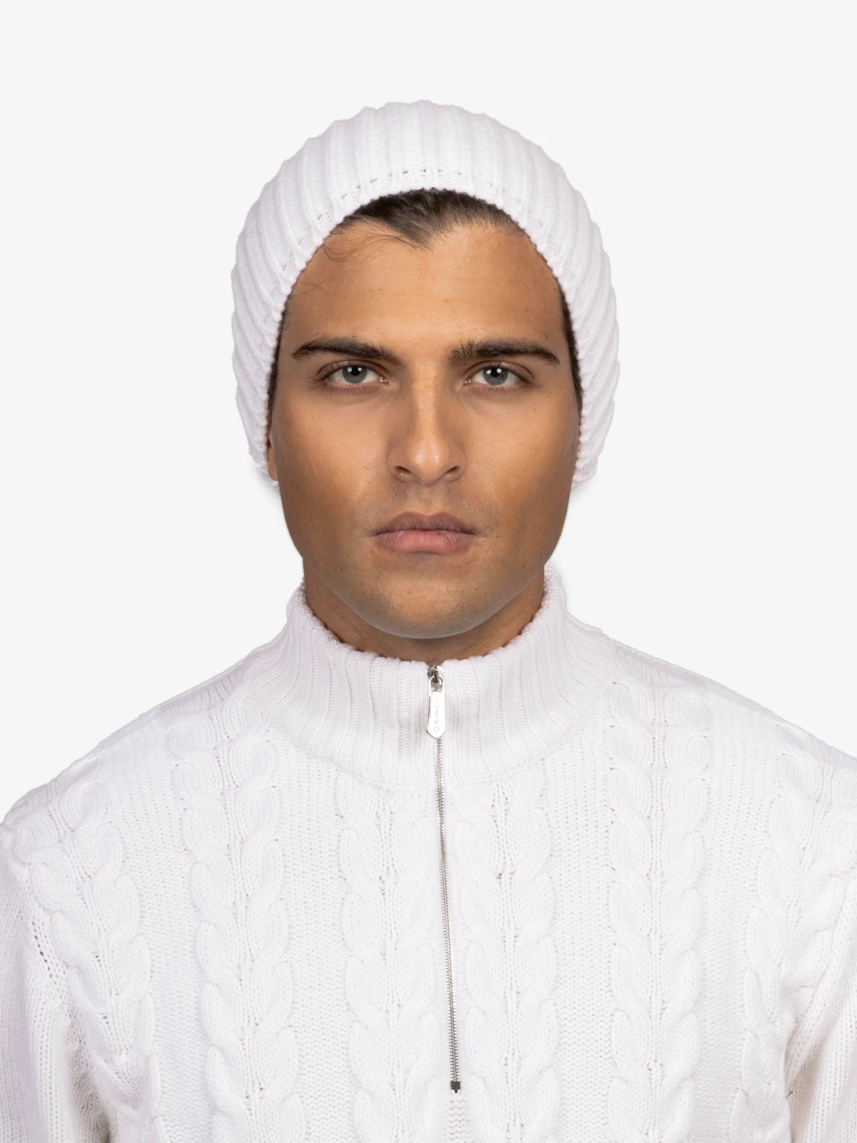 Berretto corto in 100% Cashmere bianco | SVEVO