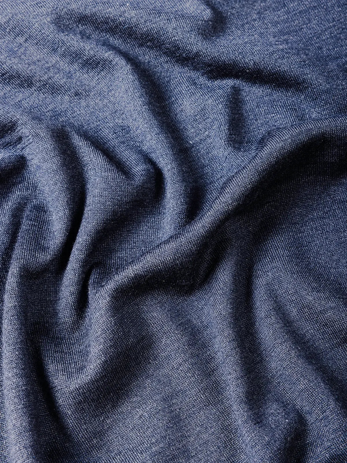 Lupetto con zip in 80% Cashmere e 20% Seta blu | SVEVO