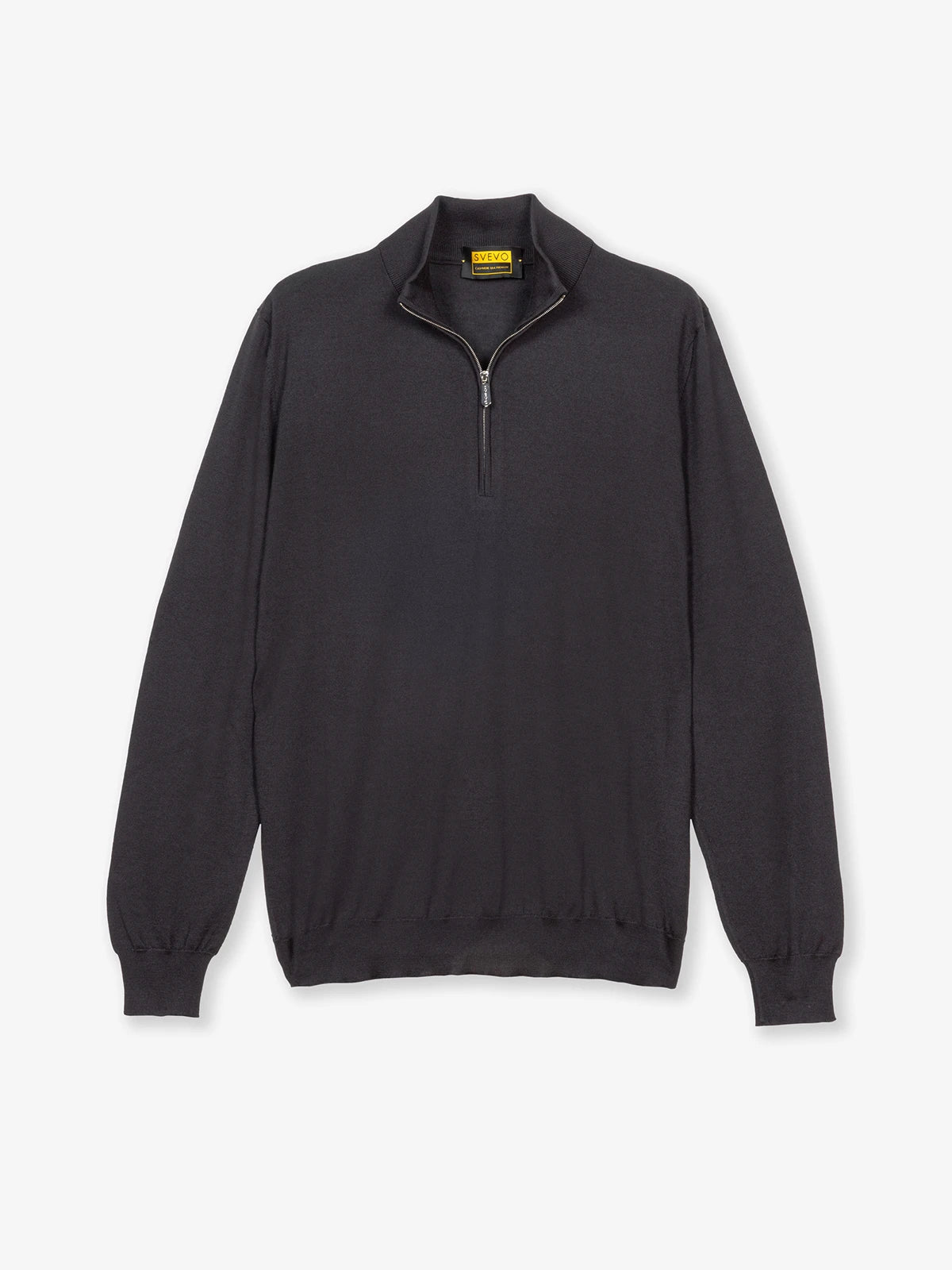 Lupetto con zip in 80% Cashmere e 20% Seta grigio | SVEVO