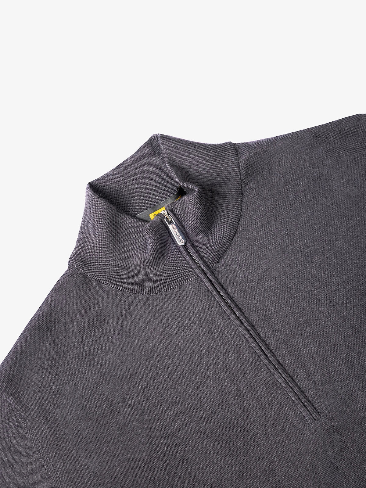 Lupetto con zip in 80% Cashmere e 20% Seta grigio | SVEVO