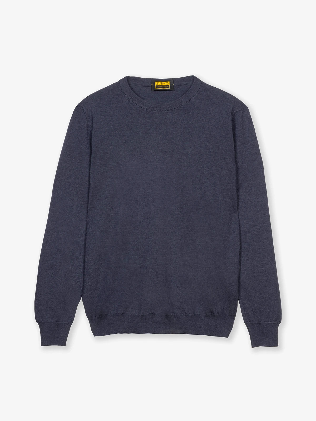 Girocollo in 80% Cashmere e 20% Seta blu | SVEVO