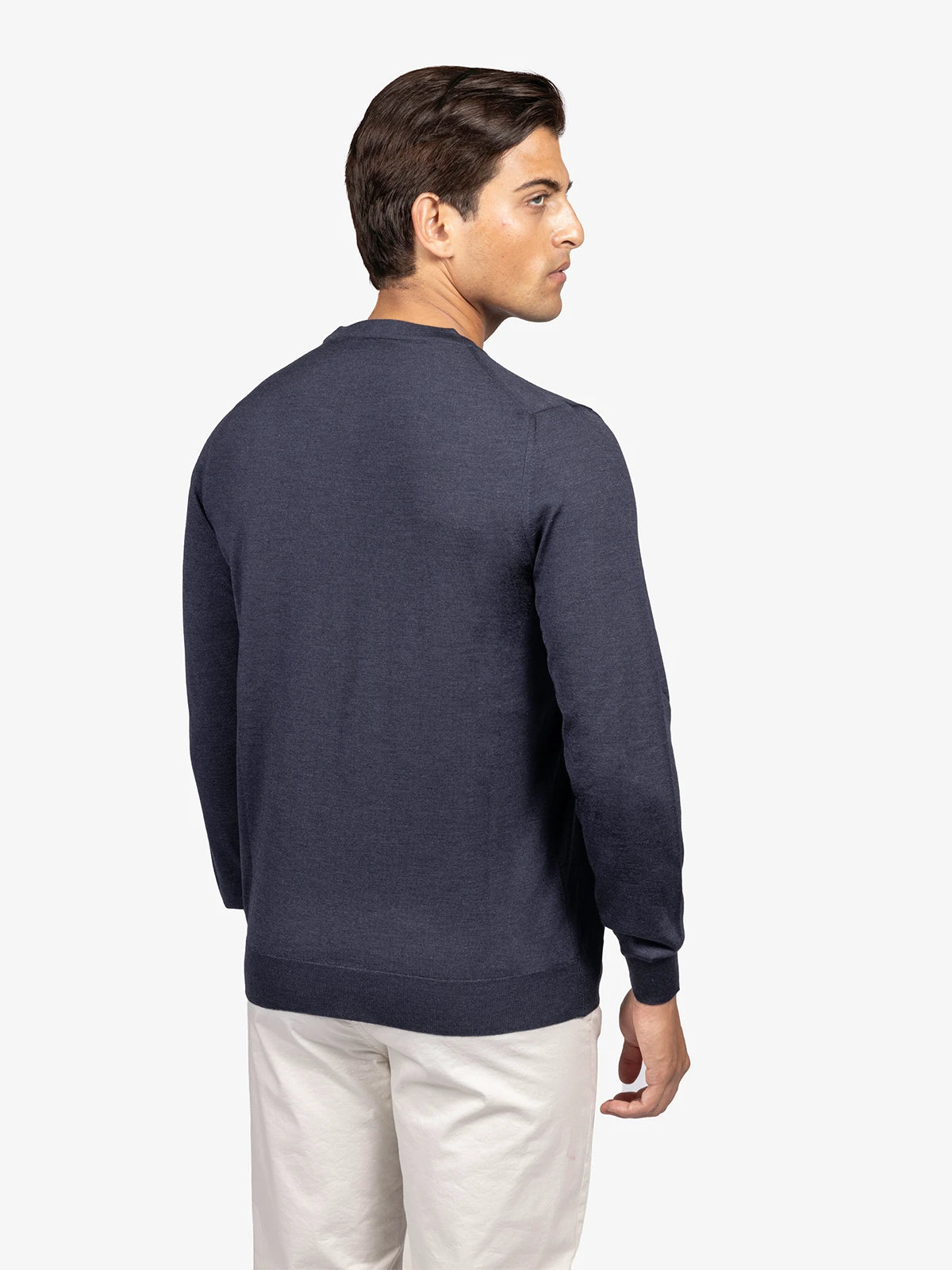 Girocollo in 80% Cashmere e 20% Seta blu | SVEVO