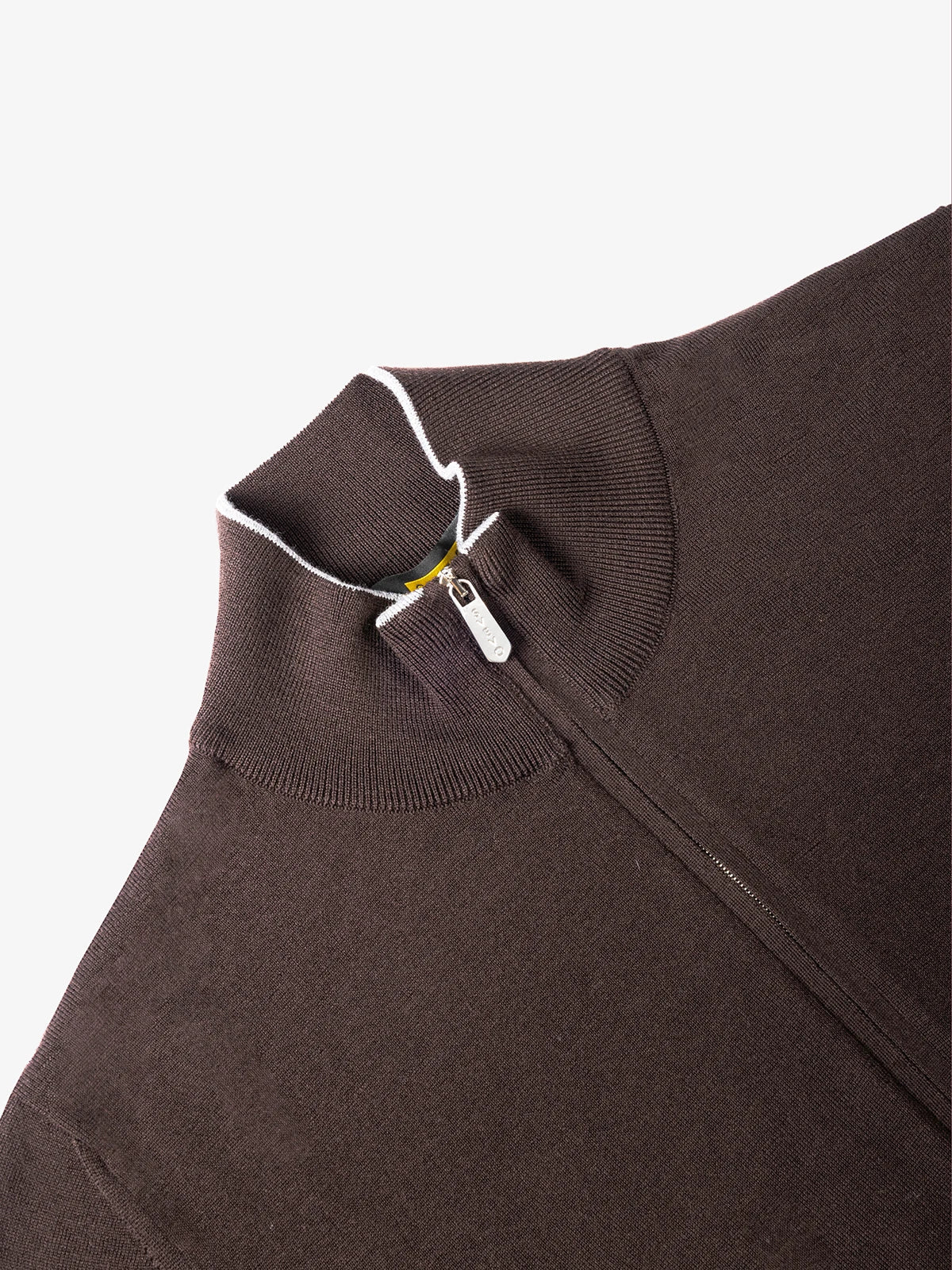 Giubbotto con zip in 100% Lana marrone | SVEVO