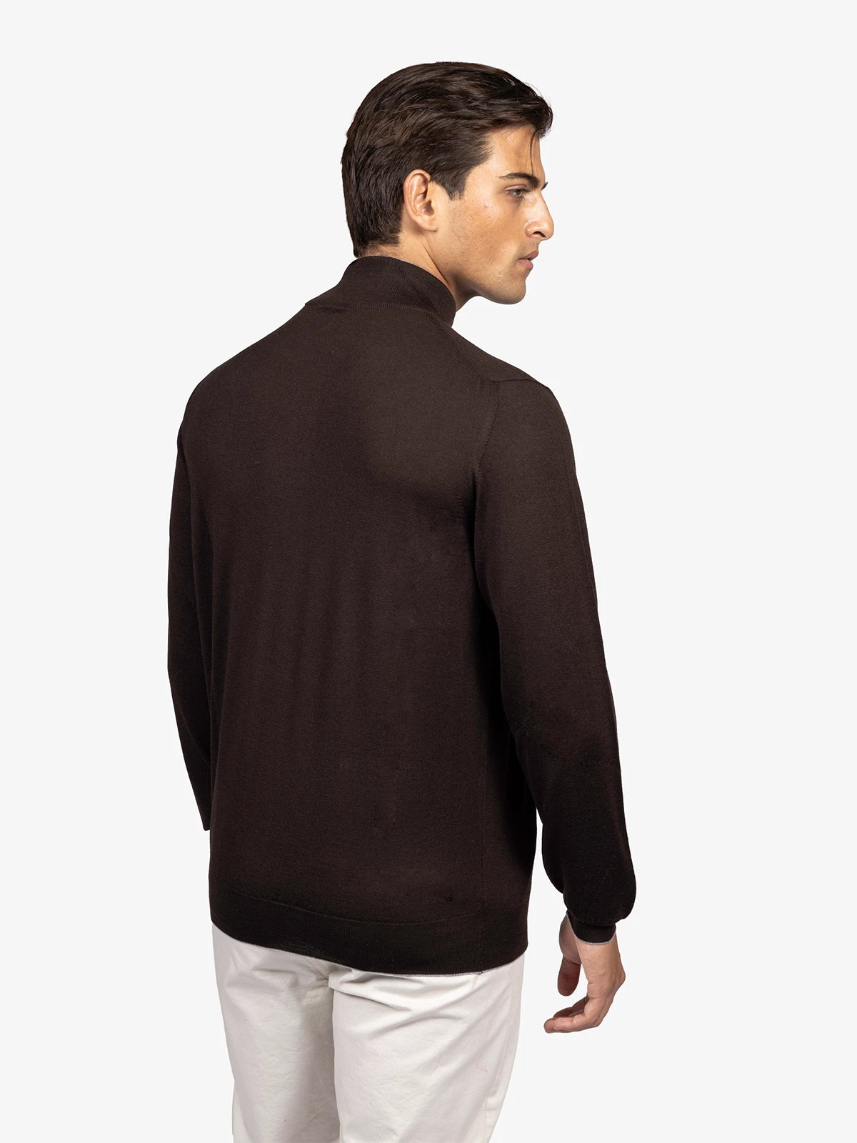 Giubbotto con zip in 100% Lana marrone | SVEVO