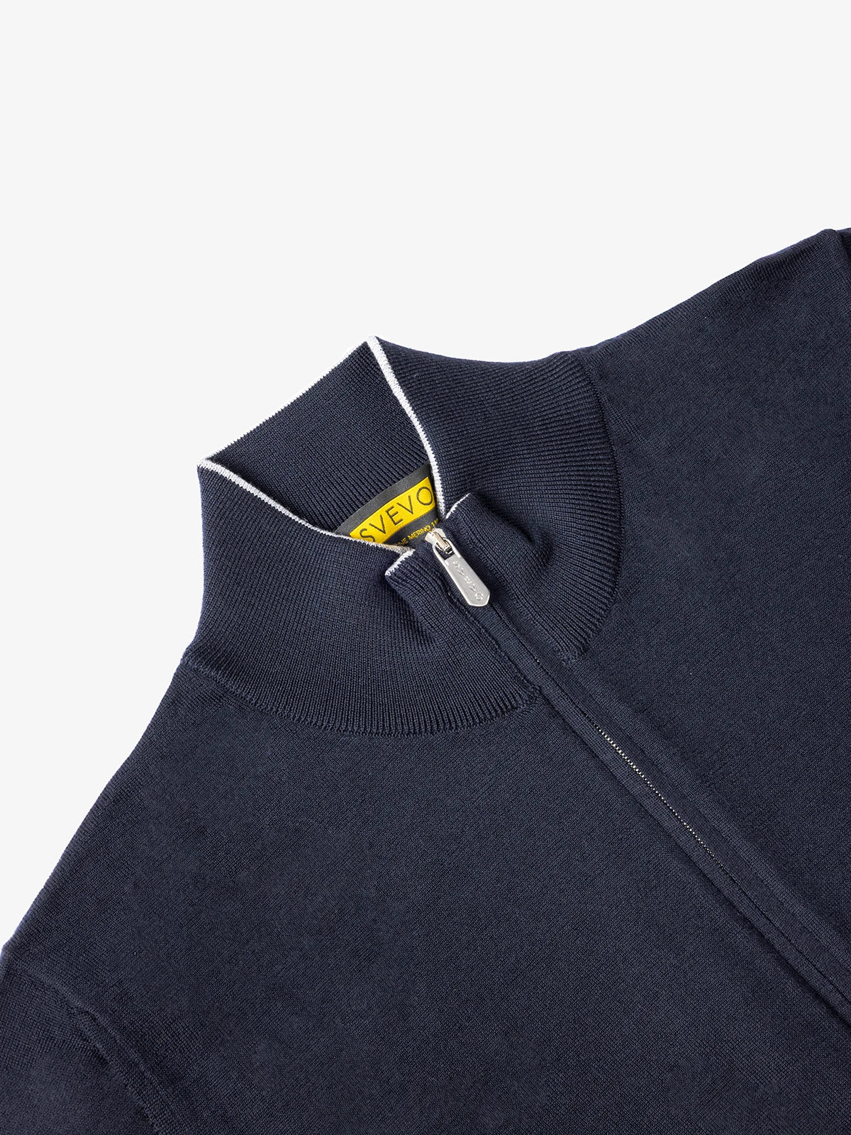 Giubbotto con zip in 100% Lana blu | SVEVO
