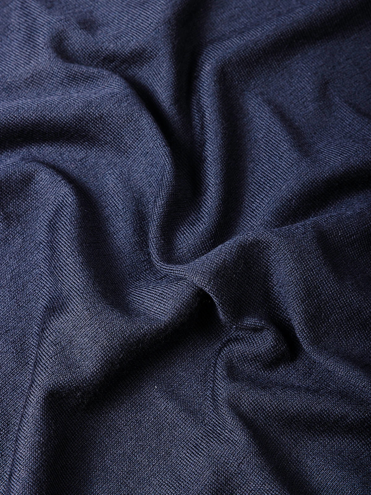 Lupetto con zip e profilo a contrasto in 100% Lana blu | SVEVO