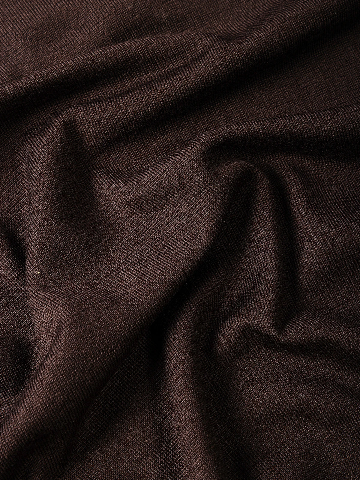 Polo con zip in 100% Lana marrone | SVEVO