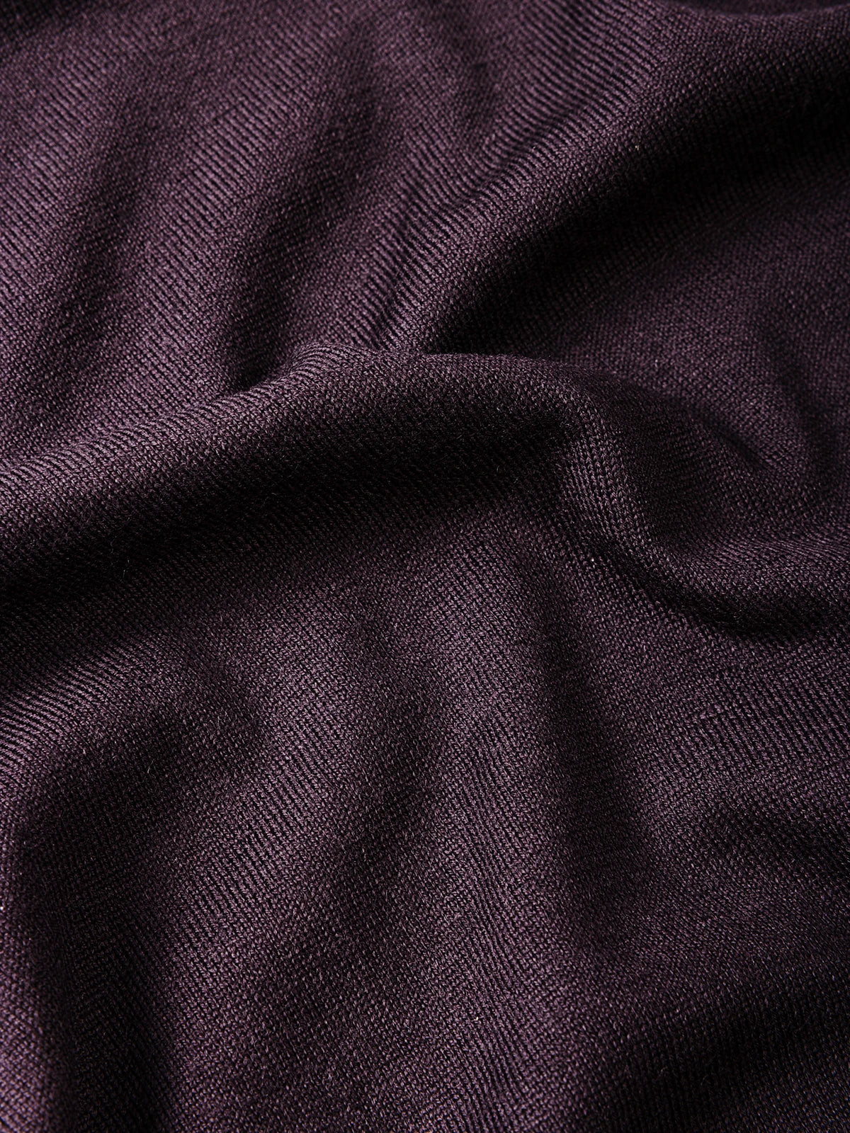 Polo con zip in 100% Lana prugna | SVEVO