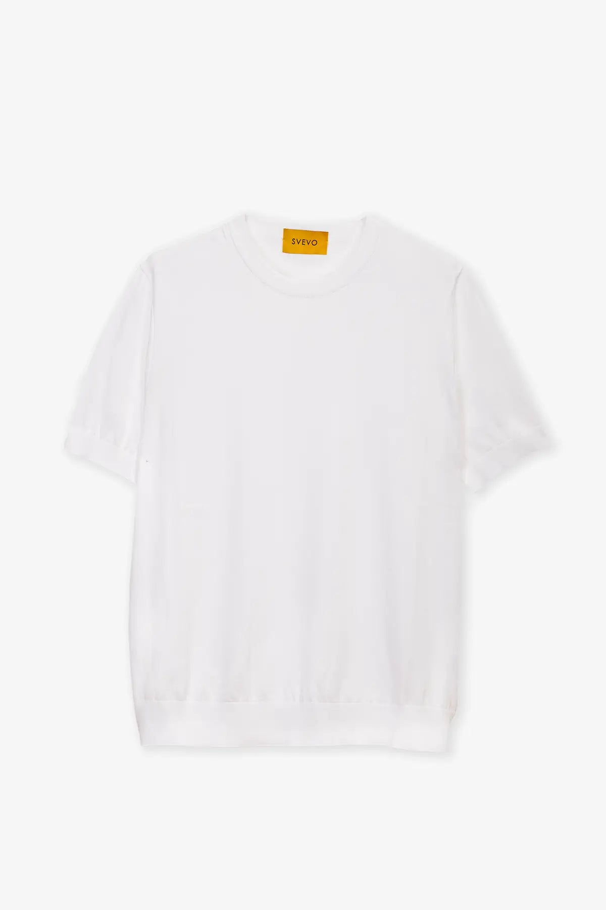 Girocollo mezza manica in 100% Cotone Bianco | SVEVO