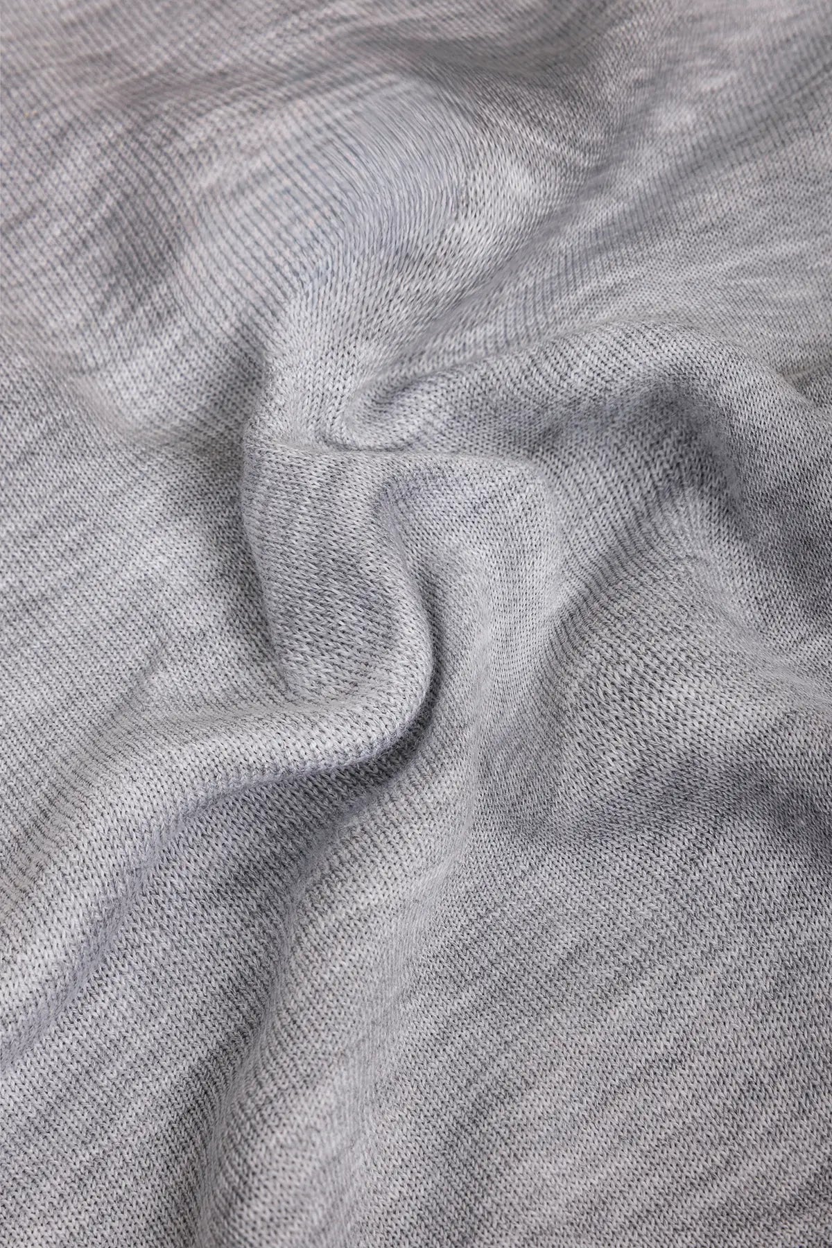 Polo mezza manica con bottoni in 100% Cotone Grigio Chiaro Melange | SVEVO