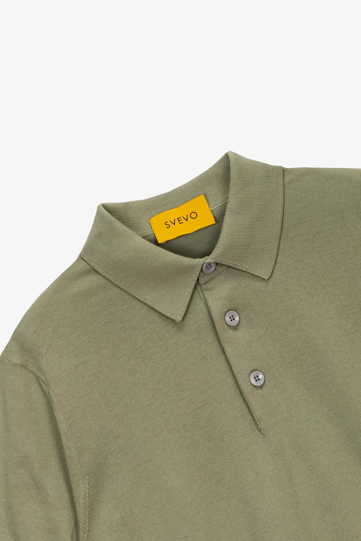 Polo mezza manica con bottoni in 100% Cotone Verde | SVEVO