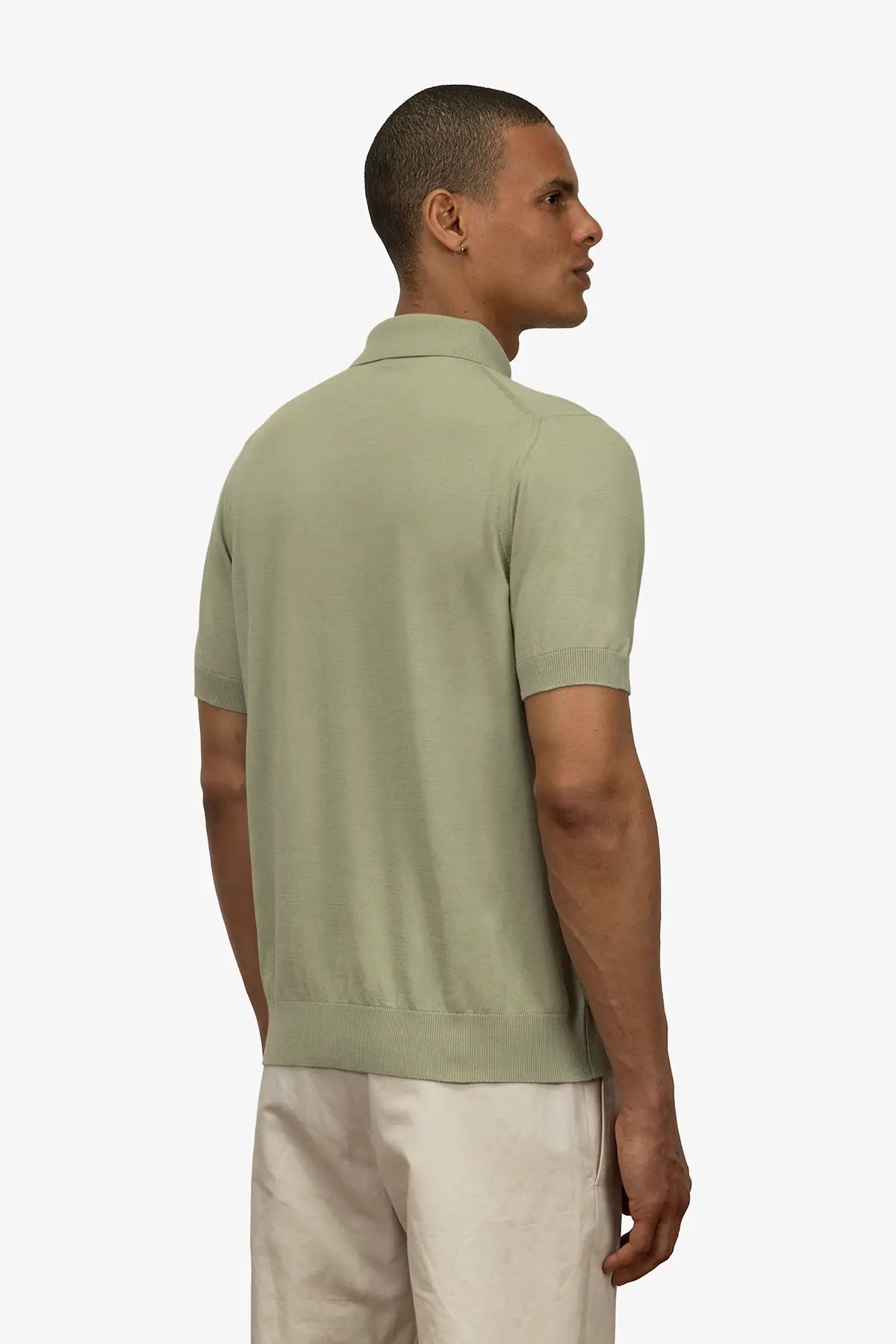 Polo mezza manica con bottoni in 100% Cotone Verde | SVEVO