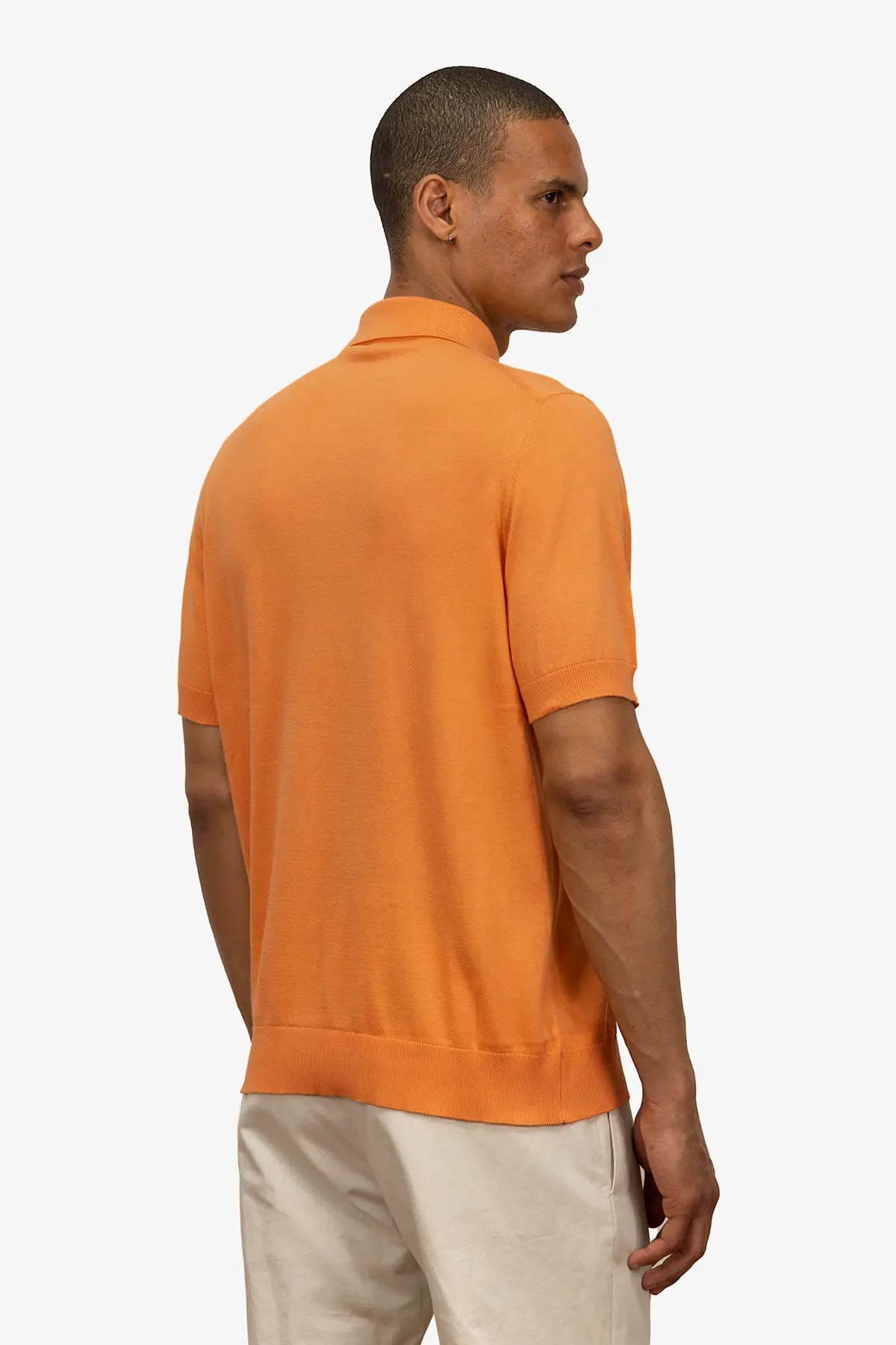 Polo mezza manica con bottoni in 100% Cotone Arancione | SVEVO