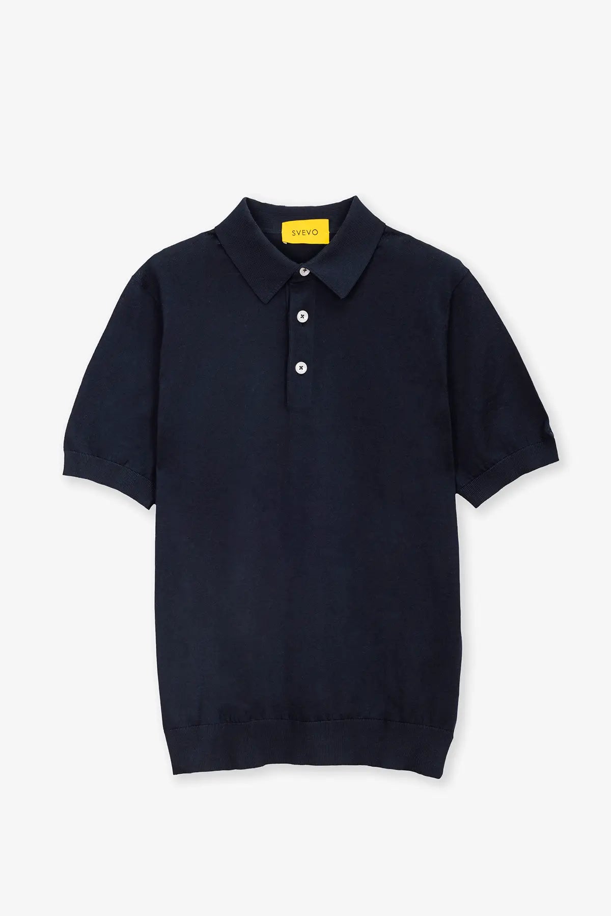 Polo mezza manica con bottoni in 100% Cotone Blu | SVEVO