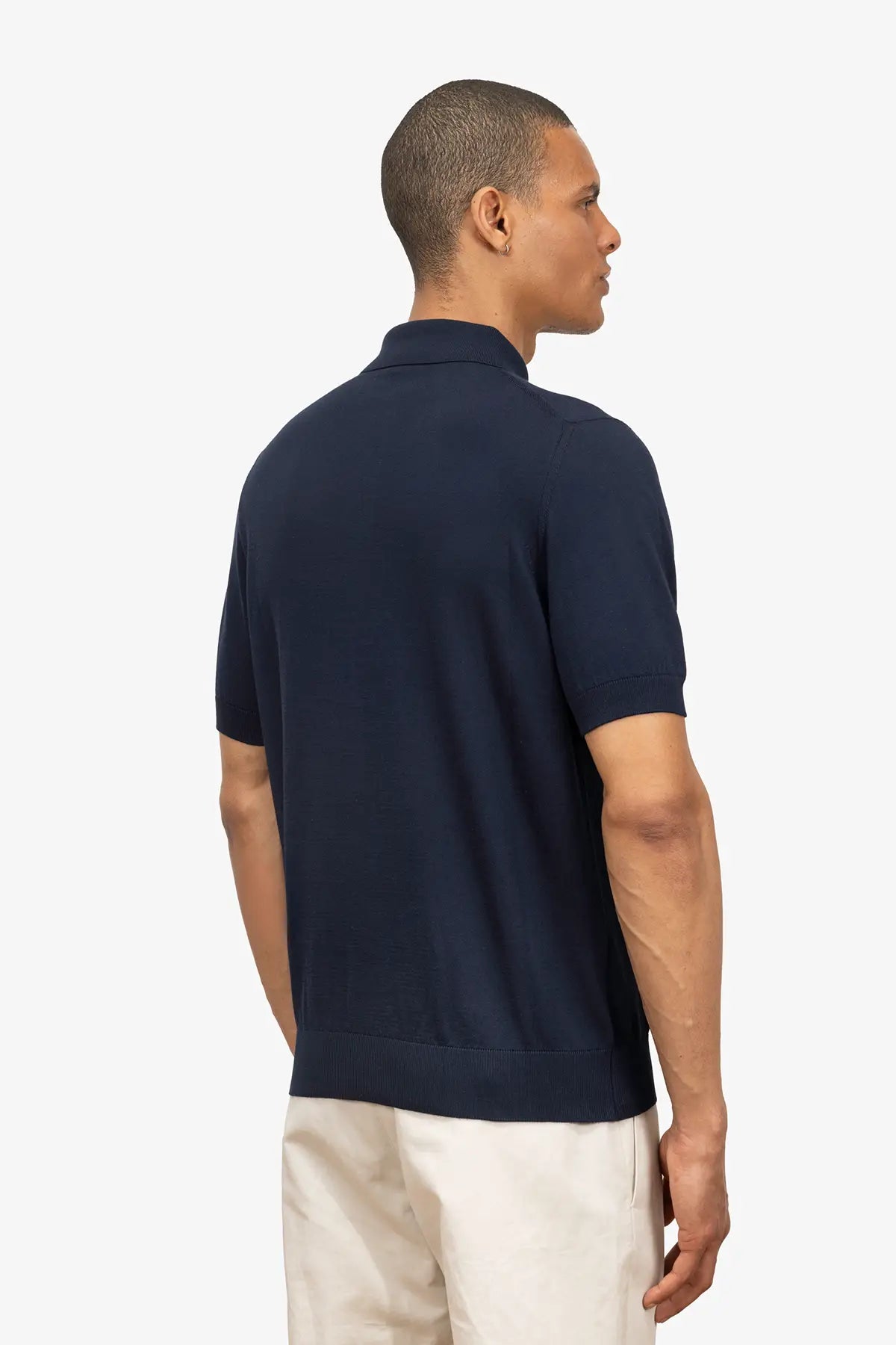 Polo mezza manica con bottoni in 100% Cotone Blu | SVEVO