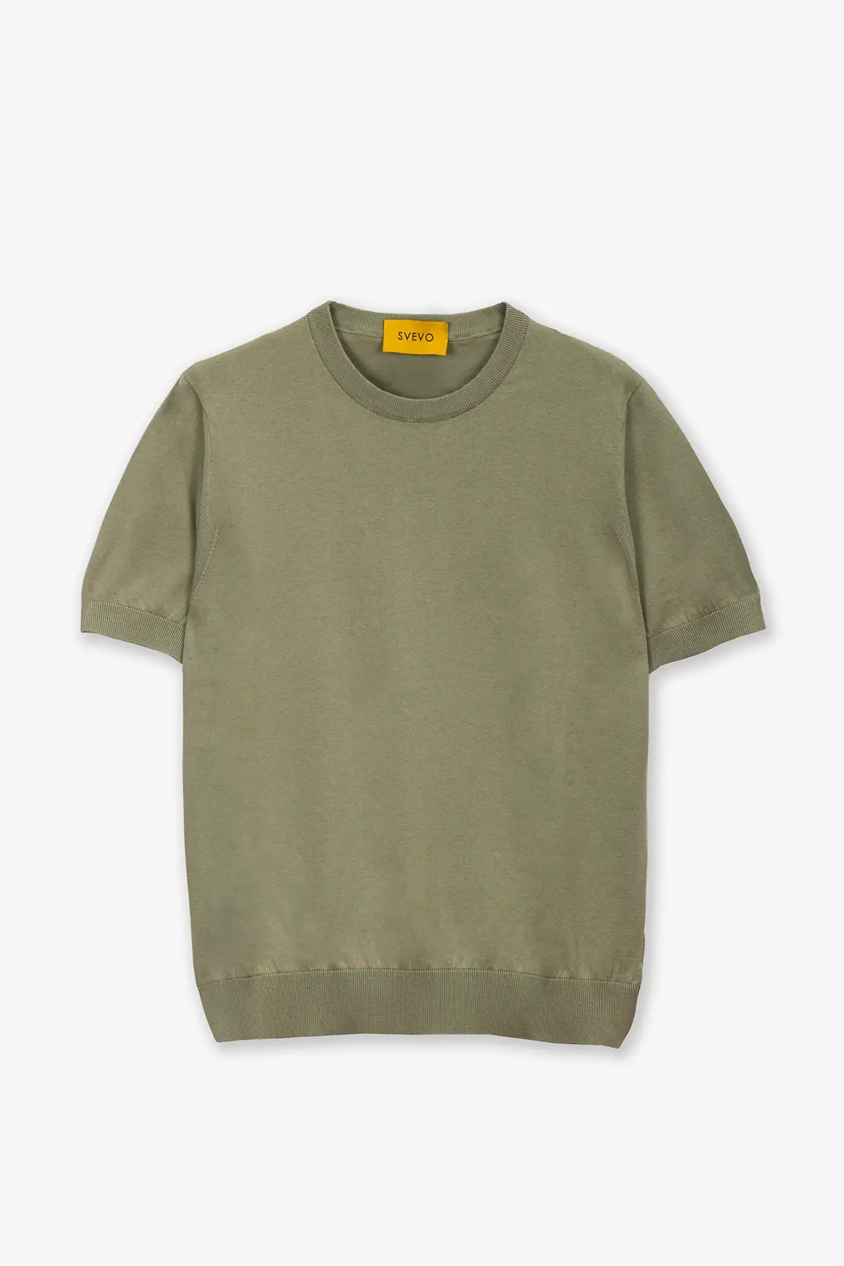 Girocollo mezza manica in 100% Cotone Verde | SVEVO