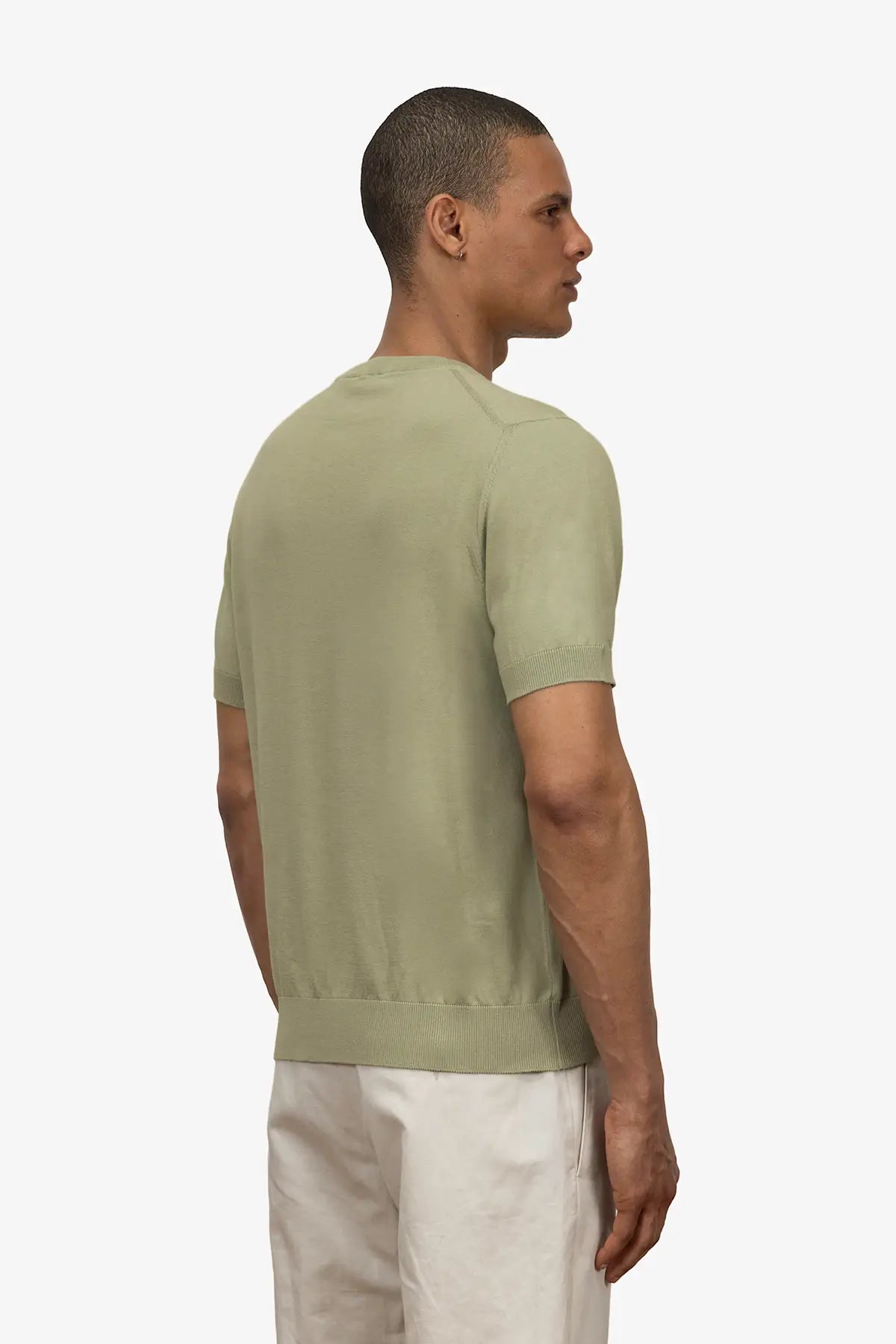 Girocollo mezza manica in 100% Cotone Verde | SVEVO