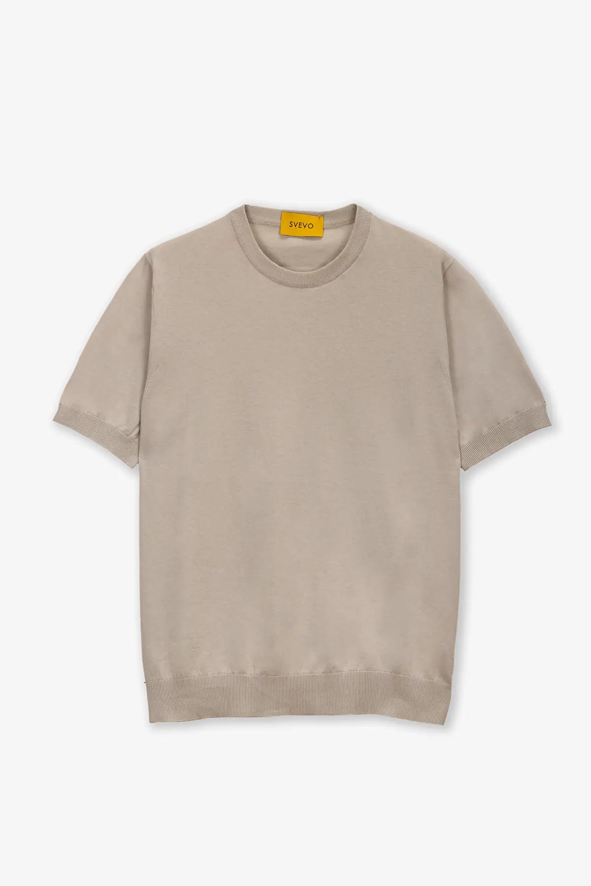 Girocollo mezza manica in 100% Cotone Beige | SVEVO