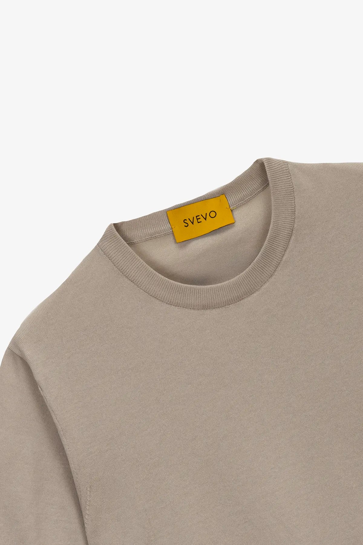 Girocollo mezza manica in 100% Cotone Beige | SVEVO