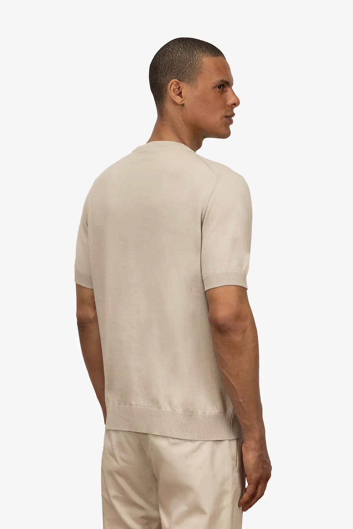 Girocollo mezza manica in 100% Cotone Beige | SVEVO