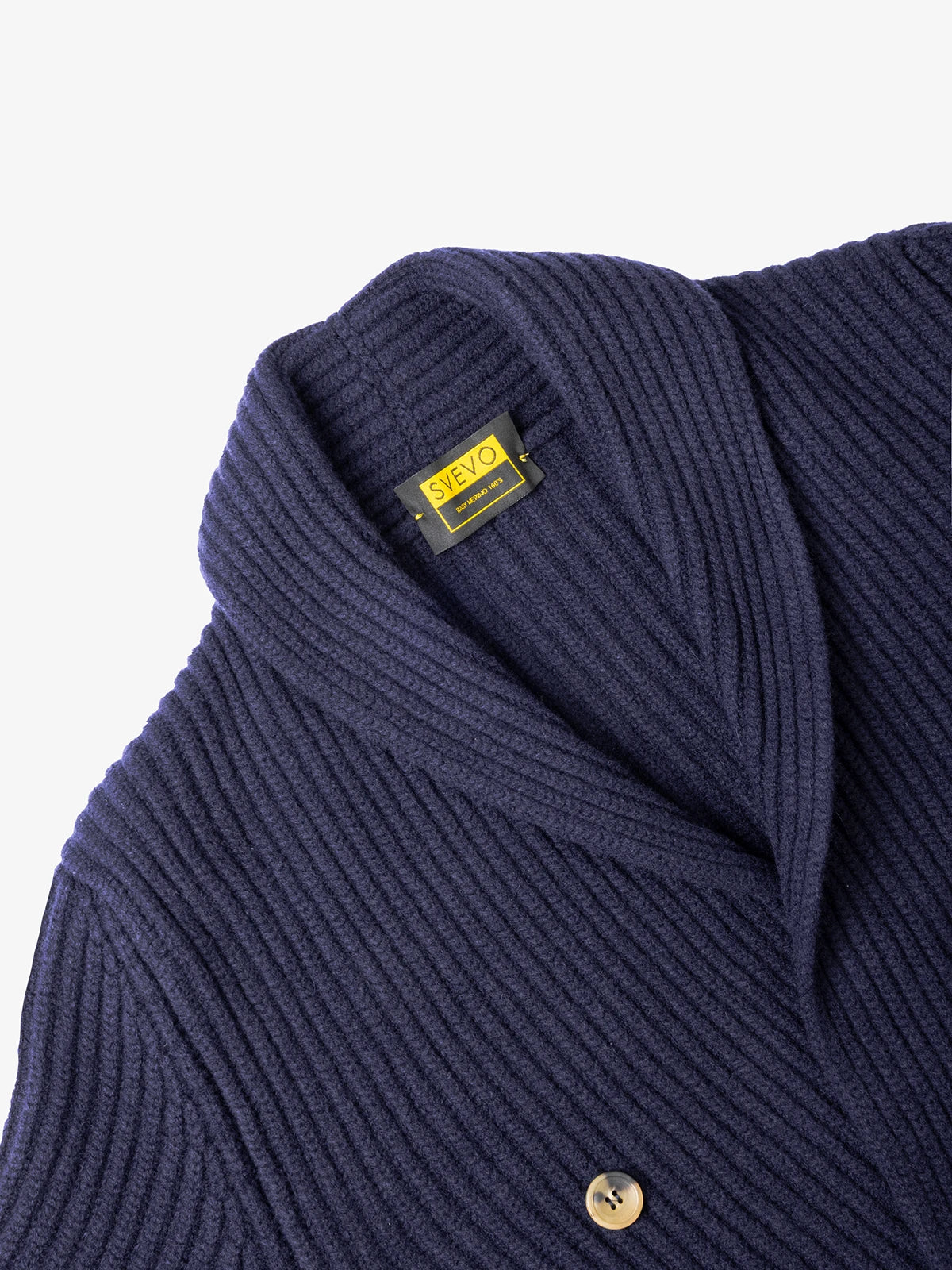 Giacca doppio petto maglia inglese in 100% Lana blu | SVEVO