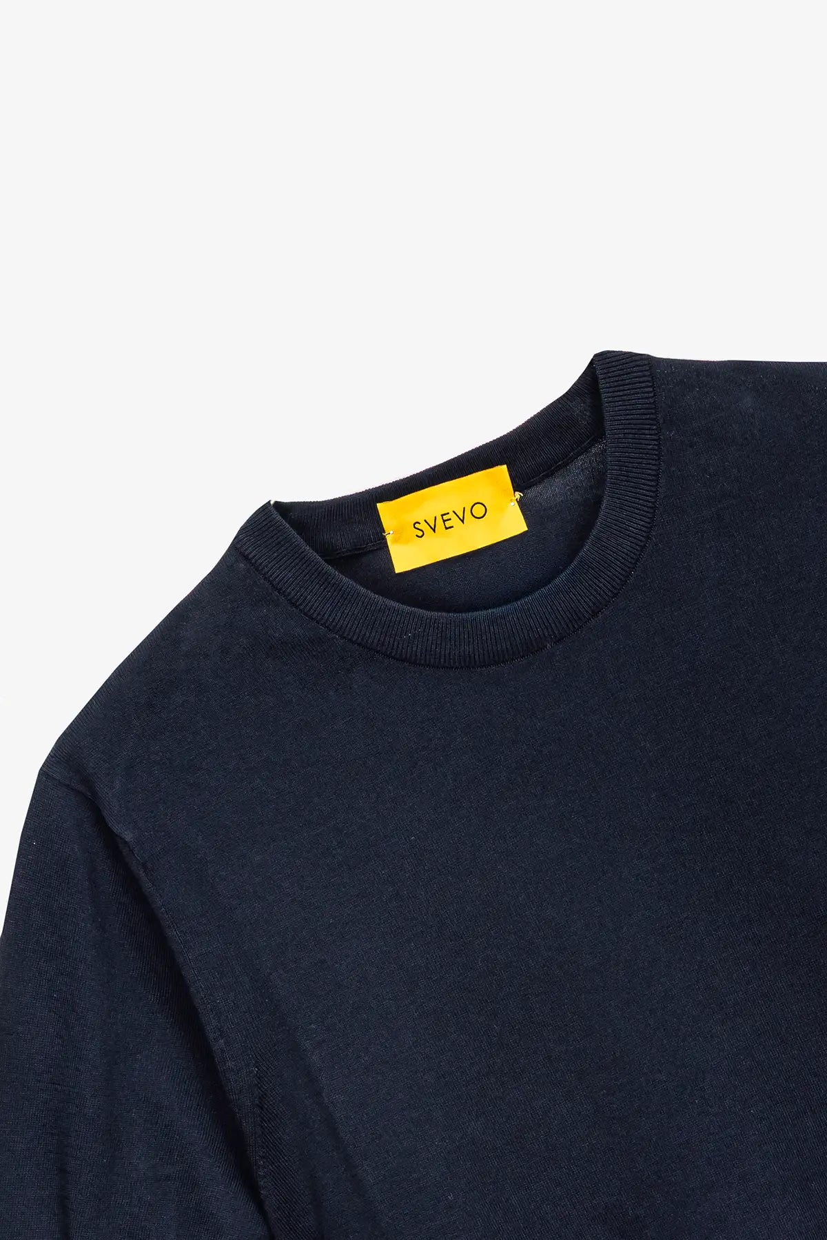 Girocollo mezza manica in 100% Cotone Blu | SVEVO