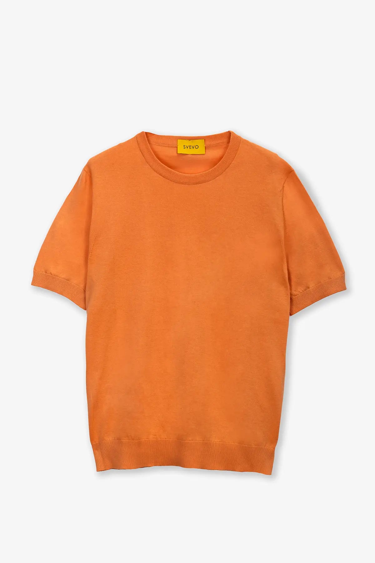 Girocollo mezza manica in 100% Cotone Arancione | SVEVO