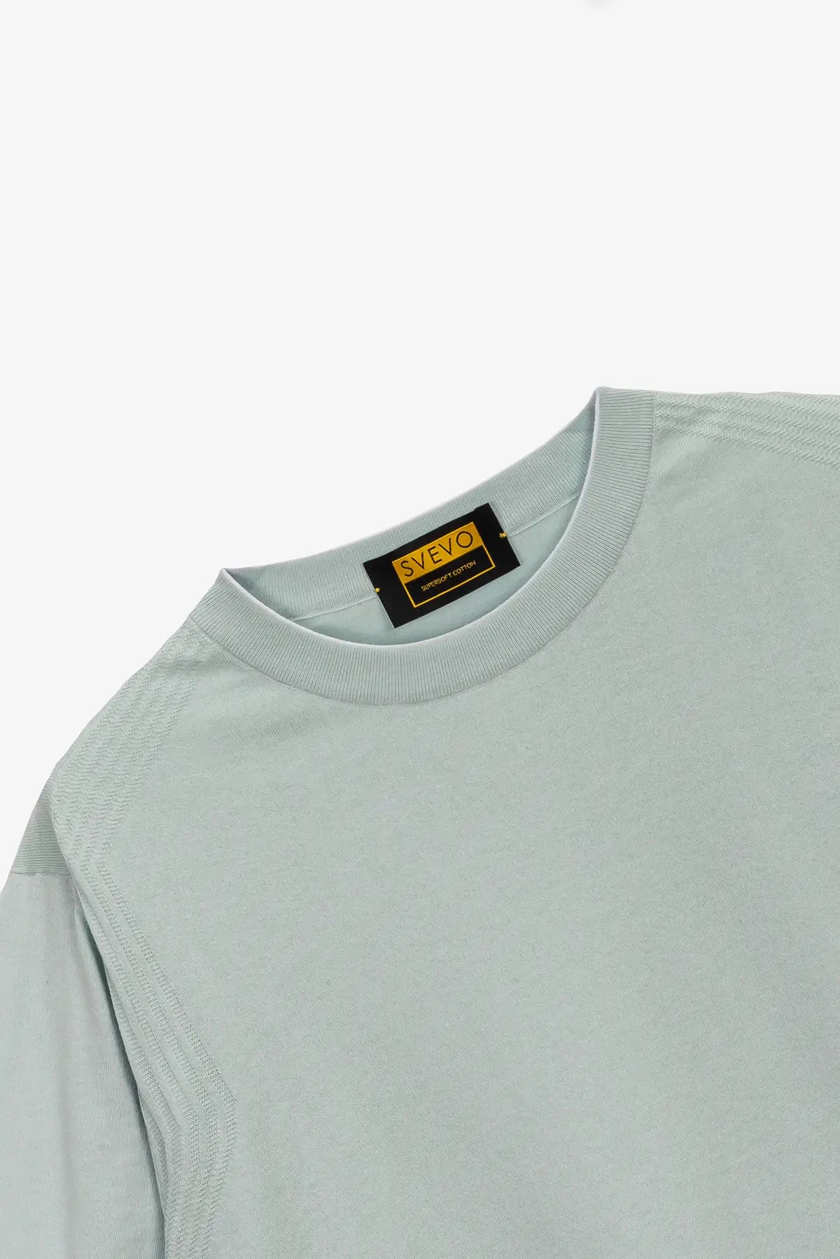 Girocollo mezza manica in 100% Cotone Supersoft Azzurro Pastello | SVEVO