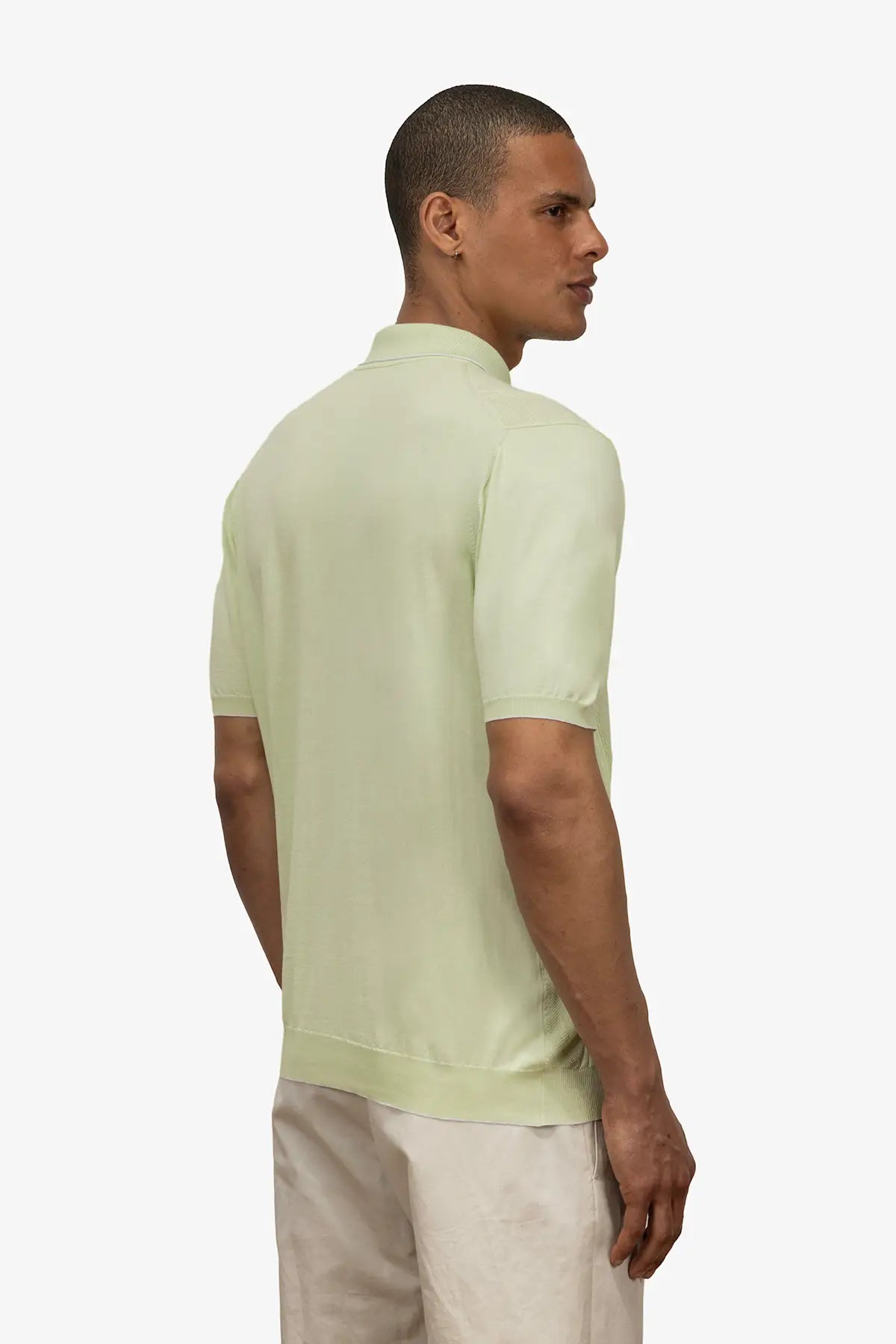 Camicia mezza manica punto piquet in 100% Cotone Supersoft Verde Acqua | SVEVO