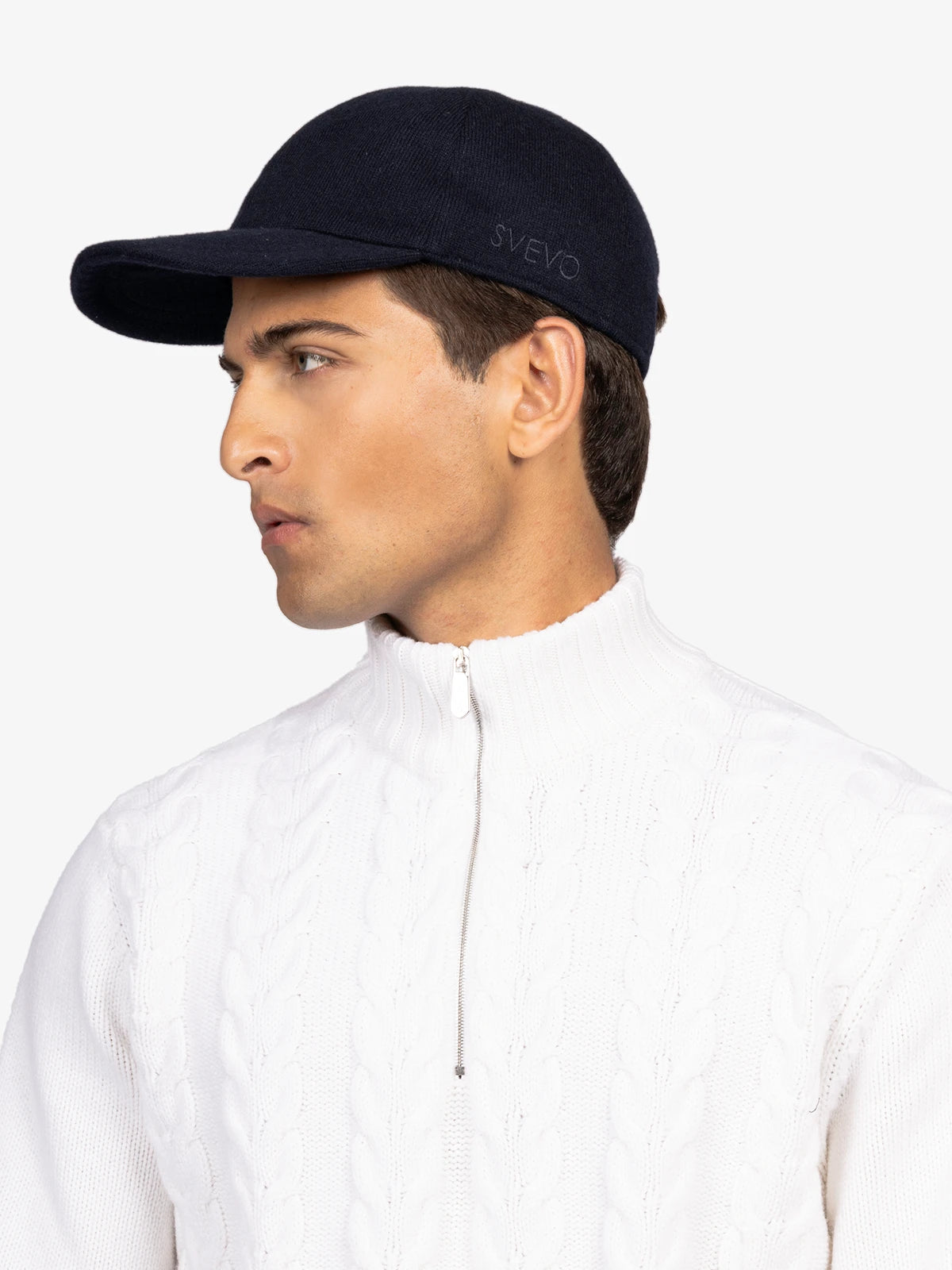 Cappello da baseball in 100% Cashmere Blu | SVEVO 