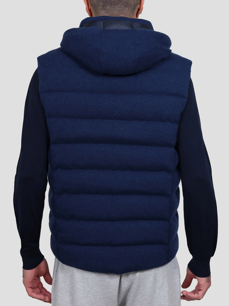 Giubbotto con zip in Cashmere Blu - SVEVO