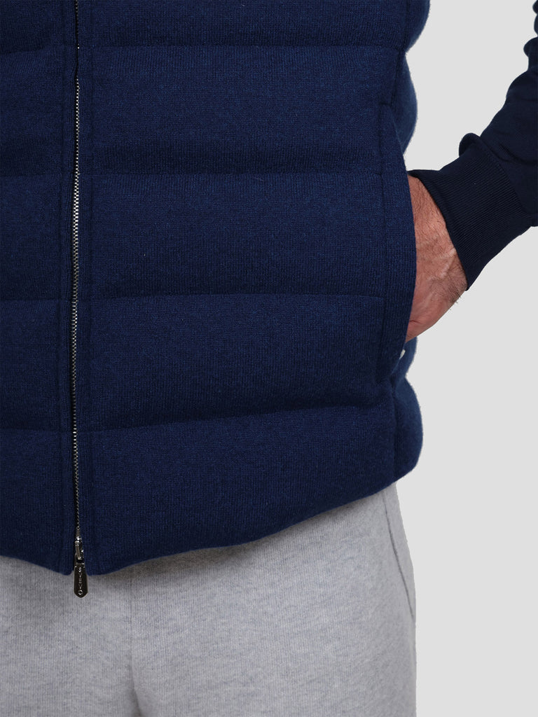 Giubbotto con zip in Cashmere Blu - SVEVO