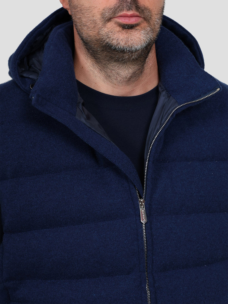 Giubbotto con zip in Cashmere Blu - SVEVO