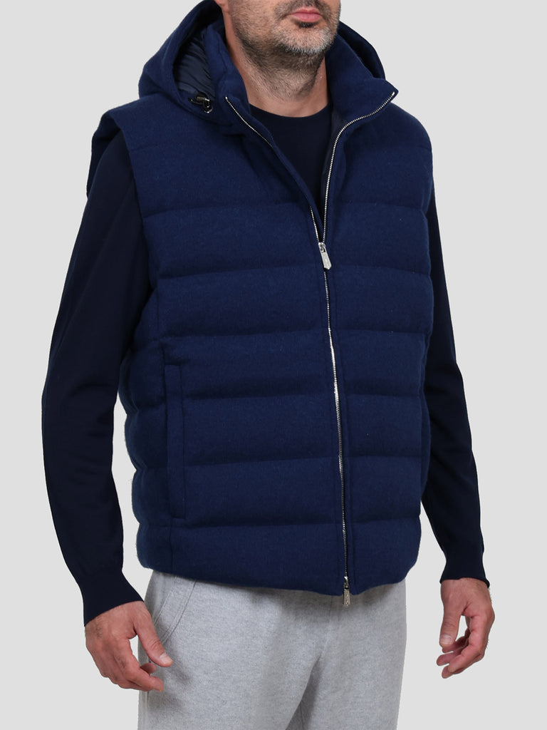 Giubbotto con zip in Cashmere Blu - SVEVO