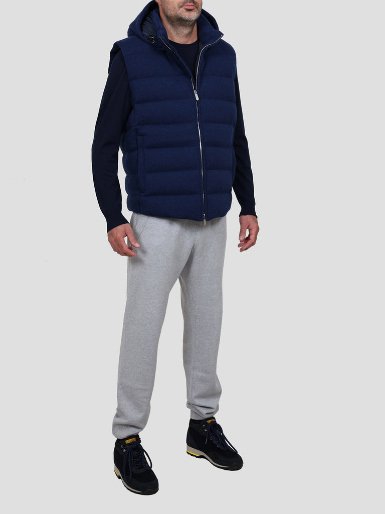 Giubbotto con zip in Cashmere Blu - SVEVO