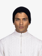 Berretto corto in 100% Cashmere blu | SVEVO