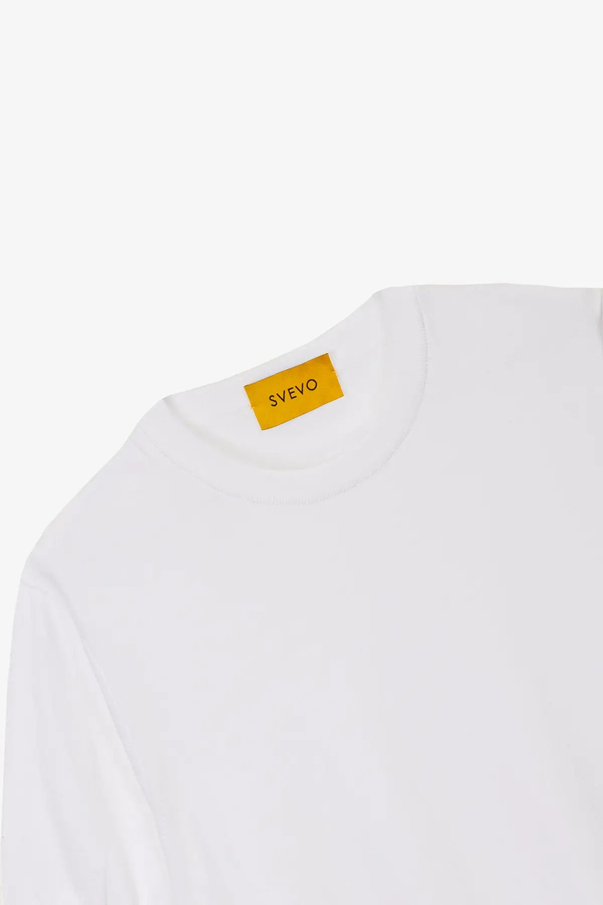 Girocollo mezza manica in 100% Cotone Bianco | SVEVO