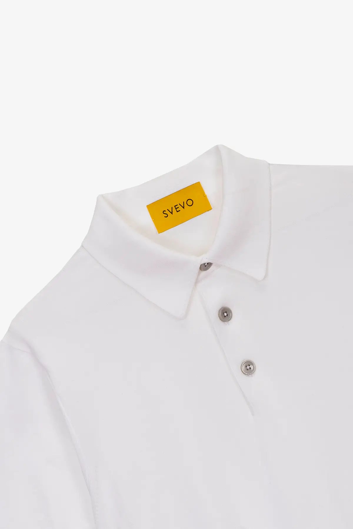 Polo mezza manica con bottoni in 100% Cotone Bianco | SVEVO