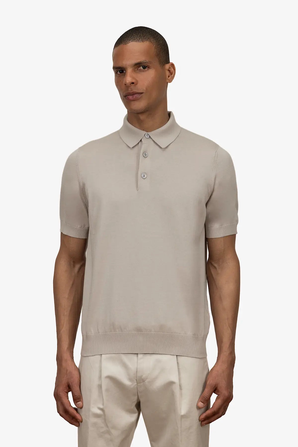 Polo mezza manica con bottoni in 100% Cotone Gardenia | SVEVO