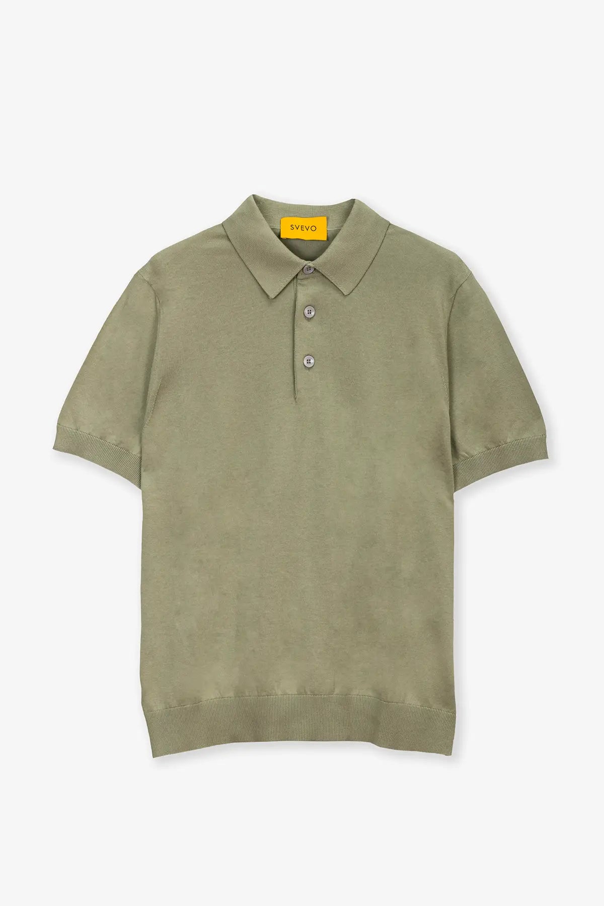 Polo mezza manica con bottoni in 100% Cotone Verde | SVEVO